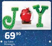 Joy Table Ornaments
