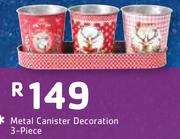 Metal Canister Decoration 3 Piece