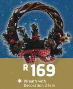 Wreath With Decoration 25Cm