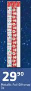 Metallic Foil Giftwrap 3nos