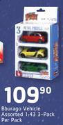 Bburago Vehicle Assorted 1:43 3 Pack-Per Pack