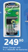 Smart Charger With 4x1400mAh AA Batteries
