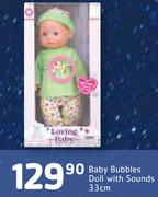 Baby Bubbles Doll With Sounds 33Cm