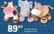 Striped Plush Animals-Each