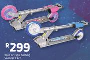 Blue Or Pink Folding Scooter-Each