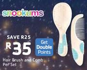 Snookums Hair Brush And Comb-Per Set
