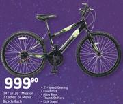 Diamond Back 24" Or 26" Mission 2 Ladies Or Men's Bicycle-Each