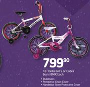 Diamond Back 16" Della Girl's Or Cobra Boy's BMX-Each