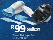 Salton Travel Hairdryer Set STP06-Per Set