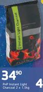 PnP Instant Light Charcoal-2x1.5Kg