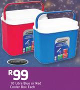 10Ltr Blue Or Red Cooler Box-Each