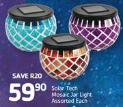 Solar Tech Mosaic Jar Light Assorted-Each