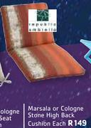 Marsala Or Cologne Stone High Back Cushion-Each