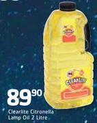 Clearlite Citronella Lamp Oil-2Ltr
