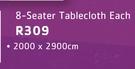 Red Ribbon Tapestry Scroll 8 Seater Tablecloth-2000 x 2900cm 