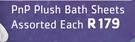 PnP Plush Bath Sheets Assorted-Each