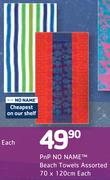 PnP No name Beach Towels Assorted-70 x 120cm Each