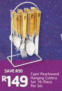 Capri Peachwood 16 Piece Hanging Cutlery Set-Per Set