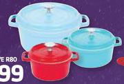 Die Cast Aluminium Casserole Dish With Lid-20cm Each