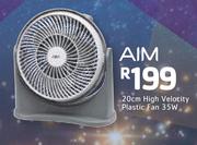 AIM 35W 20cm High Velocity Plastic Fan 
