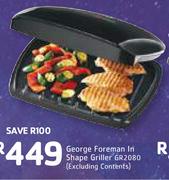 George Foreman In Shape Griller GR2080(Excluding Contents)
