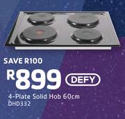 Defy 60cm 4-Plate Solid Hob DHD332