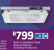 KIC Built-In Stainless Steel Hood KHD600IX(Excluding Installation)