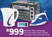 Counter Point Kitchen Pack Including 26ltr Mini Oven, Kettle And Iron CPVP-300-Per Pack