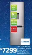 Samsung 360ltr Metallic Fridge With Bottom Freezer And Water Dispenser RB29HWR3DSA/UO