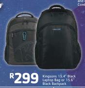 Kingsons 15.4" Black Laptop Bag Or 15.6" Black Backpack