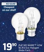 PnP No Name 42W BC/ES Eco Halogen Globe-Each