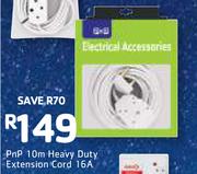 PnP 10m Heavy Duty Extension Cord 16A