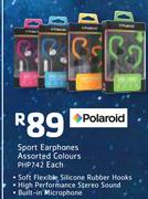 Polaroid Sport Earphones Assorted Colours PHP742-Each