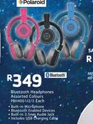 Polaroid Bluetooth Headphones Assorted Colours PBH4001/2/3-Each