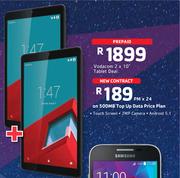 Vodacom 2x10" Tablet Deal-On 500MB Top Up Data Price Plan