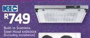 KIC Built In Stainless Steel Hood KHD6001X