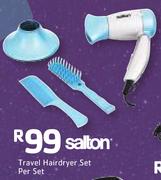 Salton Travel Hairdryer Set-Per Set