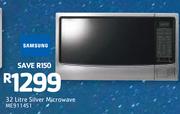 Samsung 32ltr Silver Microwave ME9114S1