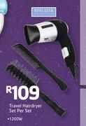 Stylista Essentials Travel 1200W Hairdryer Set-Per Set