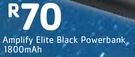 Amplify Elite Black Powerbank 1800mAh