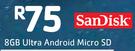 SanDisk 8GB Ultra Android Micro SD
