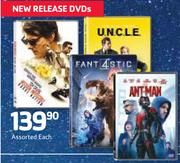 Assorted Movie DVDs-Each