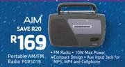 Aim Portable AM/FM Radio POR501B
