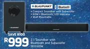 Blaupunkt 2.1 Soundbar With Bluetooth And Subwoofer SB1010SW