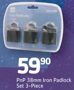 PnP 38mm Iron Padlock Set 3 Piece
