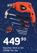 Black & Decker 500W Hammer Drill In Kit-Per Set