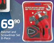 Ratchet And Screwdriver Set 8 Piece