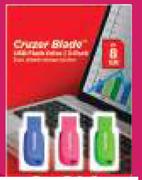 SanDisk Cruzer Blade 8GB USB Flash Drive-3's Pack