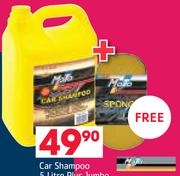 Moto Car Shampoo 5 Litre Plus Jumbo Sponge Free