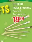 Student Paint Brushes Pack of 6